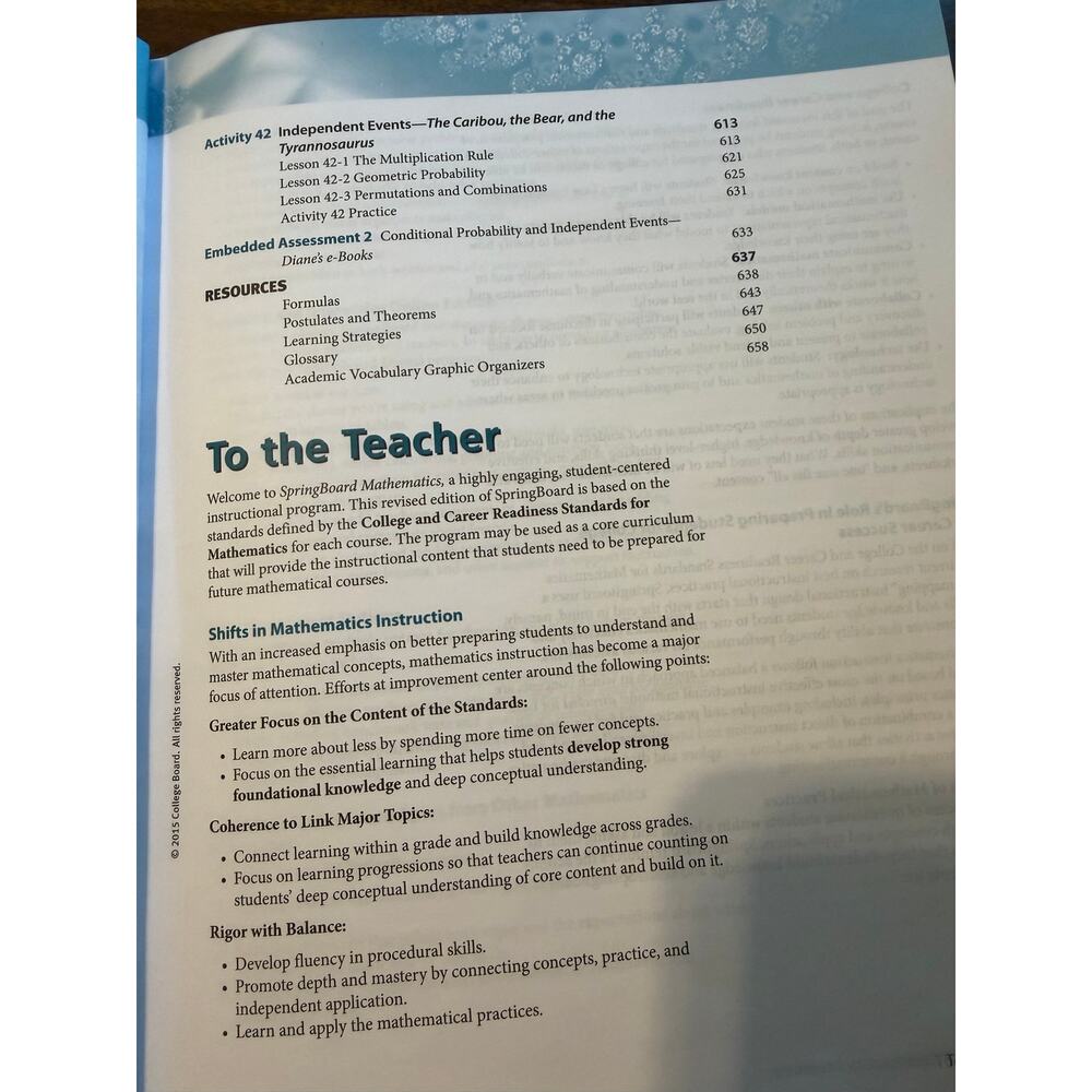 Springboard Geometry Teacher Edition Math Book - Picture 11 of 13